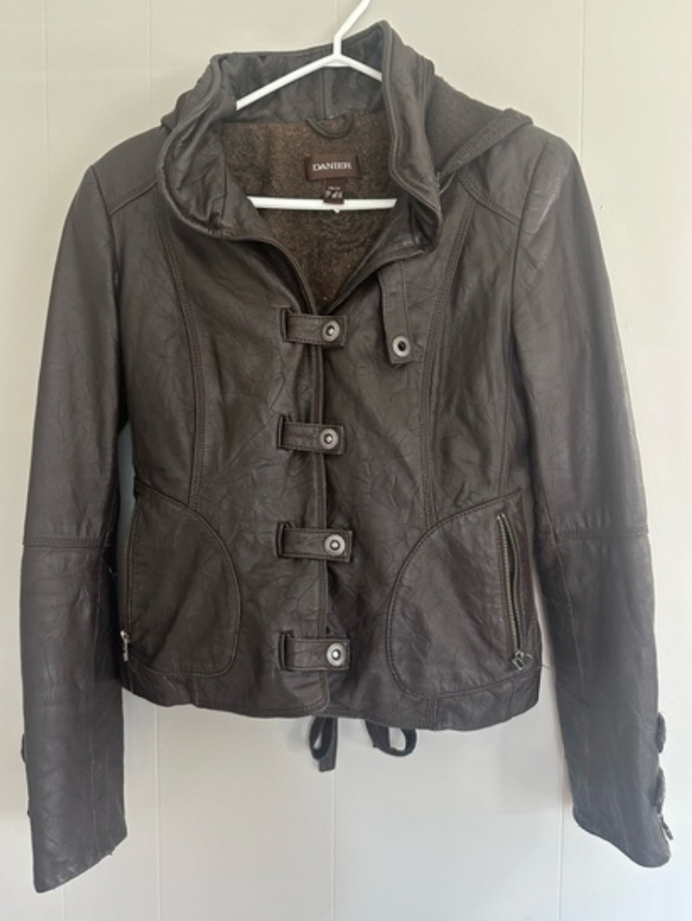 3 FOR $60 - Brown GENUINE Leather Jacket (Fits XS-S)